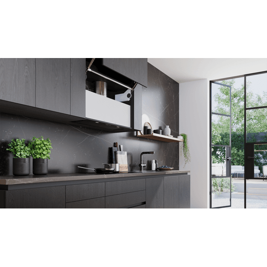 Siemens IQ-500 Cooker Hood - Black - cooker hood in kitchen shot