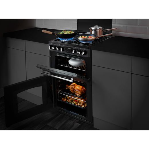 Stoves 60cm wide Double Oven Richmond DX MRA 60Ei RTY Mini Range Electric Cooker with Induction Hob - Deep Marine - Cooker in kitchen