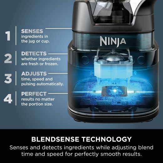 Ninja Detect Power Blender Pro TB301UK 2.1 Litre Blender - Black - Annotation - Blending technology shot