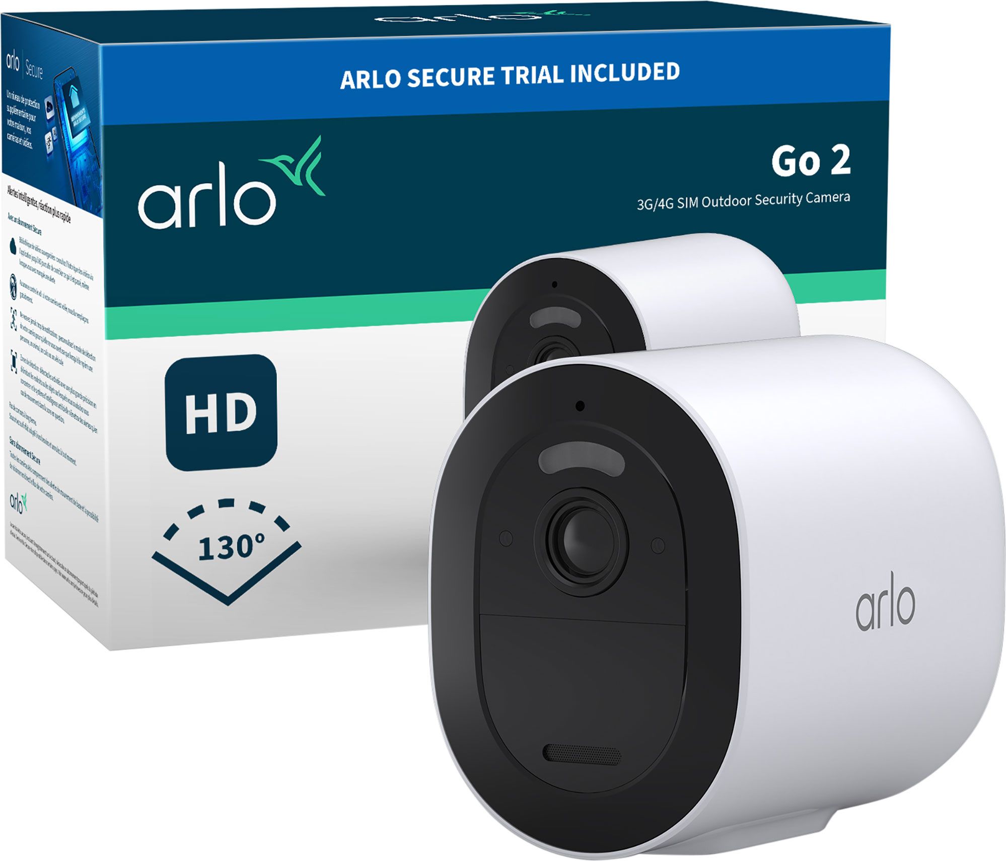 Arlo Go 2 Full HD 1080p Smart Home Security Camera - White, White