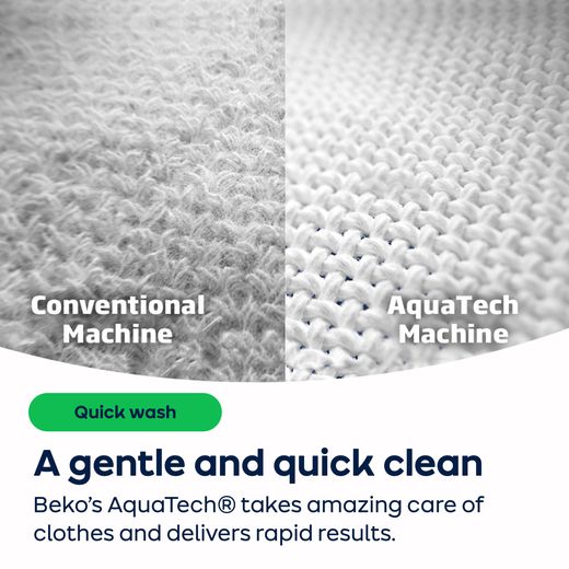 Beko b300 BM3WT4941IW 9kg Washing Machine with 1400 rpm - White - AO Annotation - AquaTech