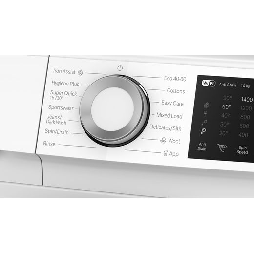 Bosch Series 6 WGJ25400GB 10kg Washing Machine with 1351 rpm - White -  Control panel shot