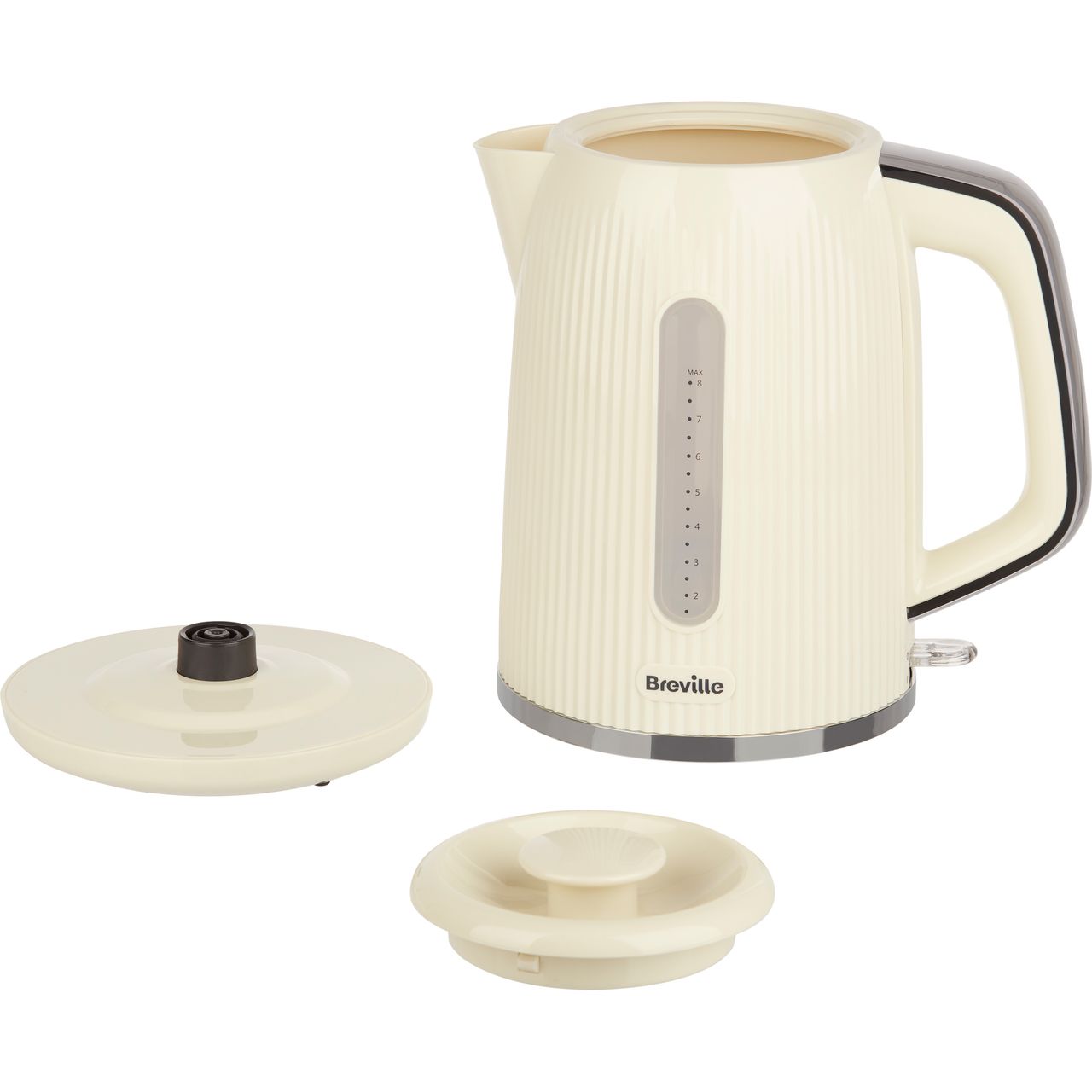 Breville VKT091 Flow Electric Kettle, 3 KW Fast Boil, Mushroom Cream, 1.7  Litre 220-240 VOLTS (NOT FOR USA)