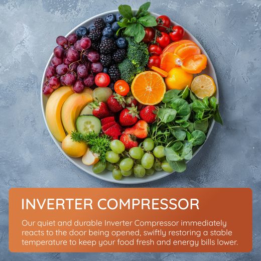 Hotpoint American Fridge Freezer - Black Stainless Steel - Annotation - Inverter compressor