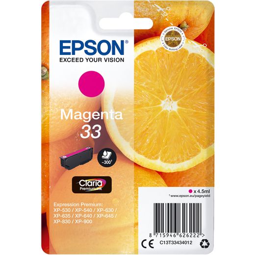 Epson Orange Singlepack Magenta 33 Claria Premium Ink