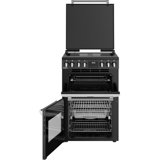 Stoves 60cm Electric Cooker with Induction Hob - White - Door open