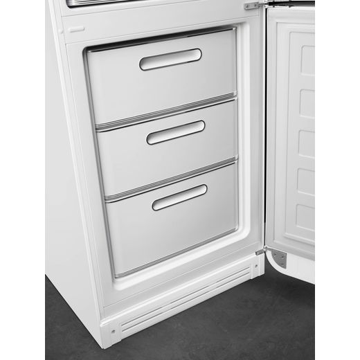 Smeg 50's Style FAB32RWH6UK 197cm Frost Free Fridge Freezer - White - Close up freezer drawer shot