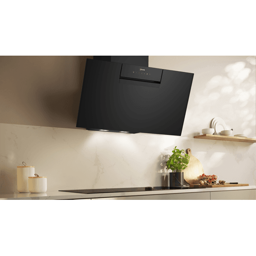 NEFF N50 D85IFN1S0B Chimney Cooker Hood - Black - Cooker hood in kitchen