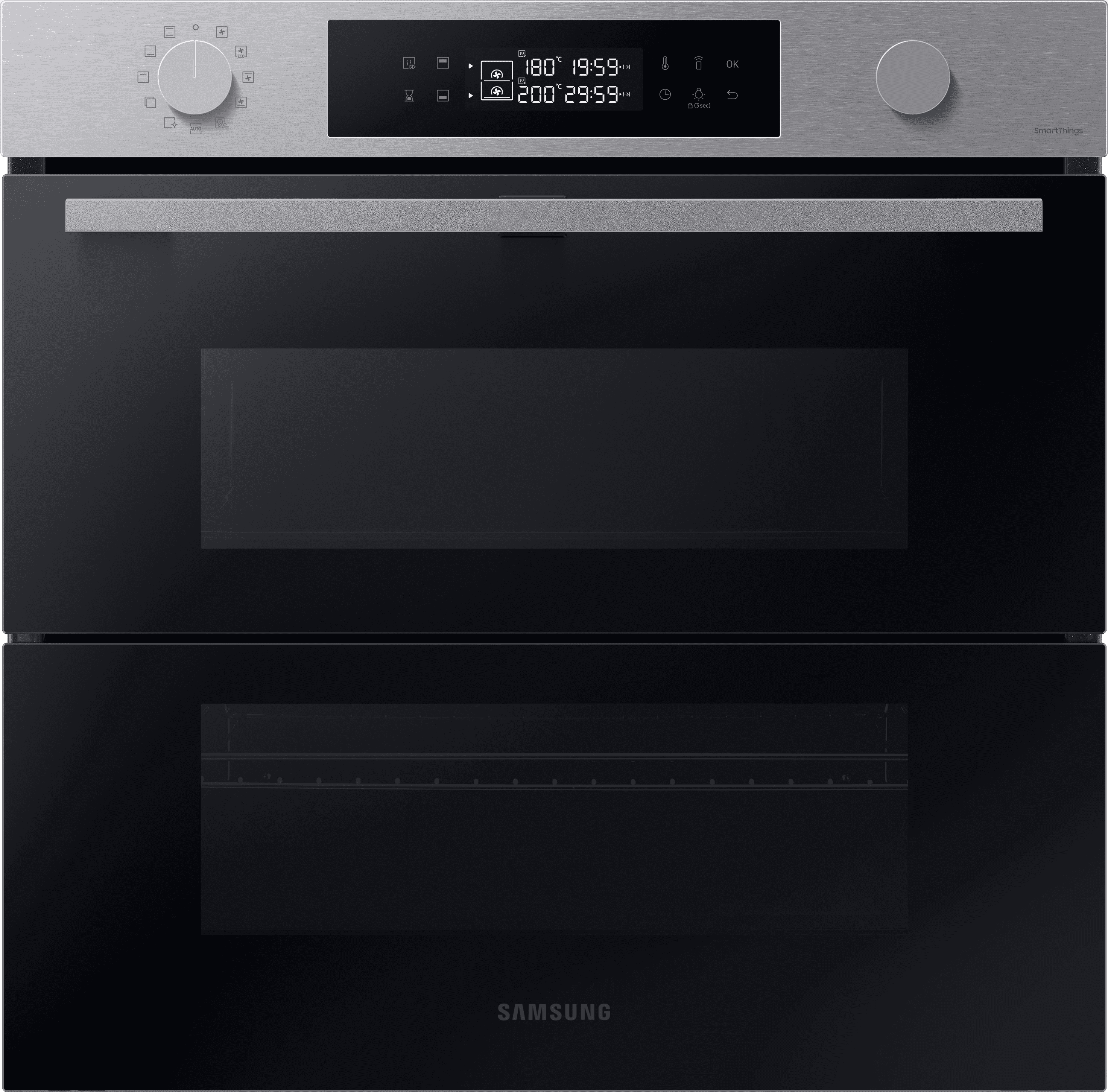Samsung Series 4 Dual Cook Flex NV7B45205AS Wifi Connected Built In Electric Single Oven - Stainless Steel - A+ Rated, Stainless Steel
