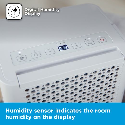 Black + Decker Dehumidifier - White - Annotation -  Humidity setting shot