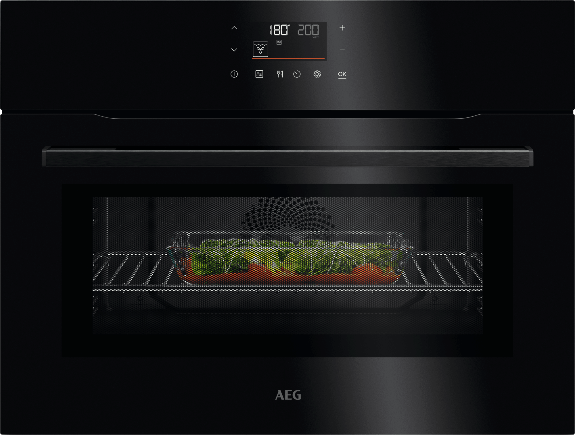 AEG OK6NK40PK Built In Compact Electric Single Oven Black Black