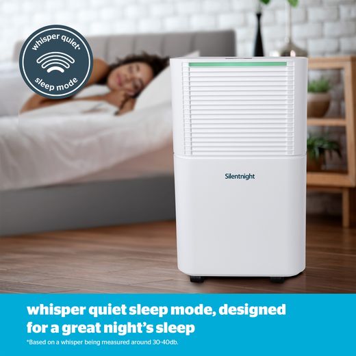 Silent Night AIRMAX 1200 Dehumidifier - White - Annotation - Sleep mode shot
