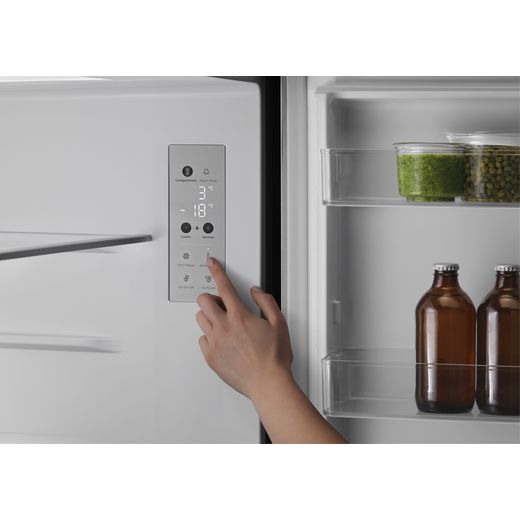Fisher & Paykel Series 5 American Fridge Freezer - Stainless Steel  - Person using control buttons hot