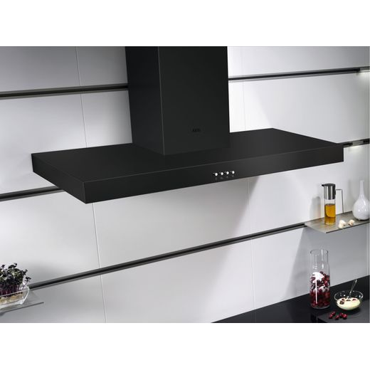 AEG 6000 ExtractionTech DBX3951R 90 cm Chimney Cooker Hood - Black - Cooker hood in kitchen shot