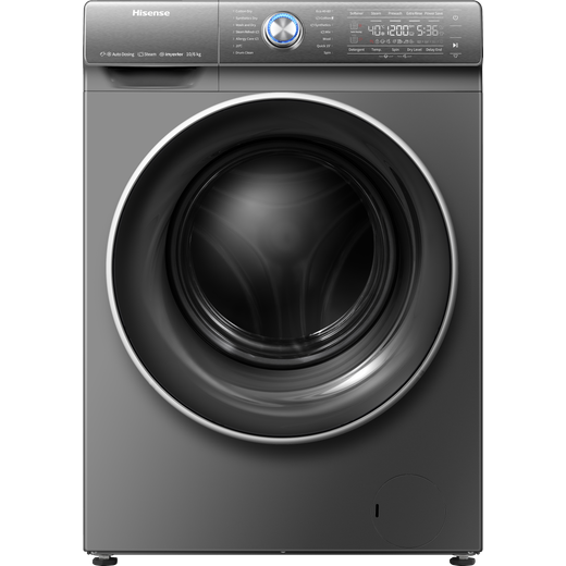 Hisense WDQR1014EVAJMT 10Kg / 6Kg Washer Dryer with 1400 rpm - Titanium - B Rated