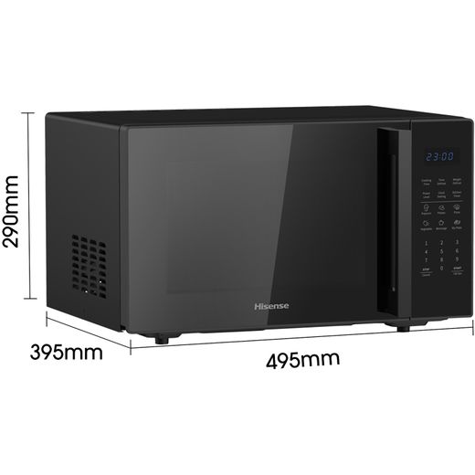 Hisense H29MOBS9HGUK 29 Litre Microwave With Grill - Black - Dimensions