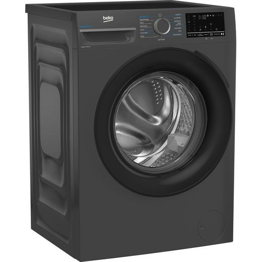 Beko b300 BM3WT4941IA 9kg Washing Machine with 1400 rpm - Anthracite - Right perspective shot