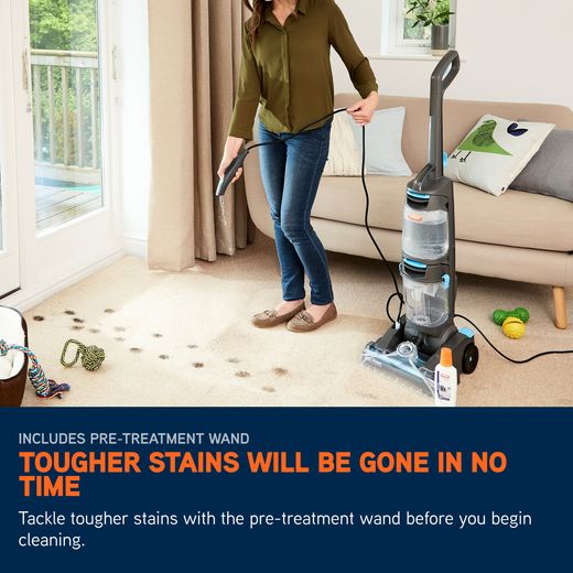 Vax Dual Power Pet ECR2V1P Carpet Cleaner - Annotation -  Tougher stains shot