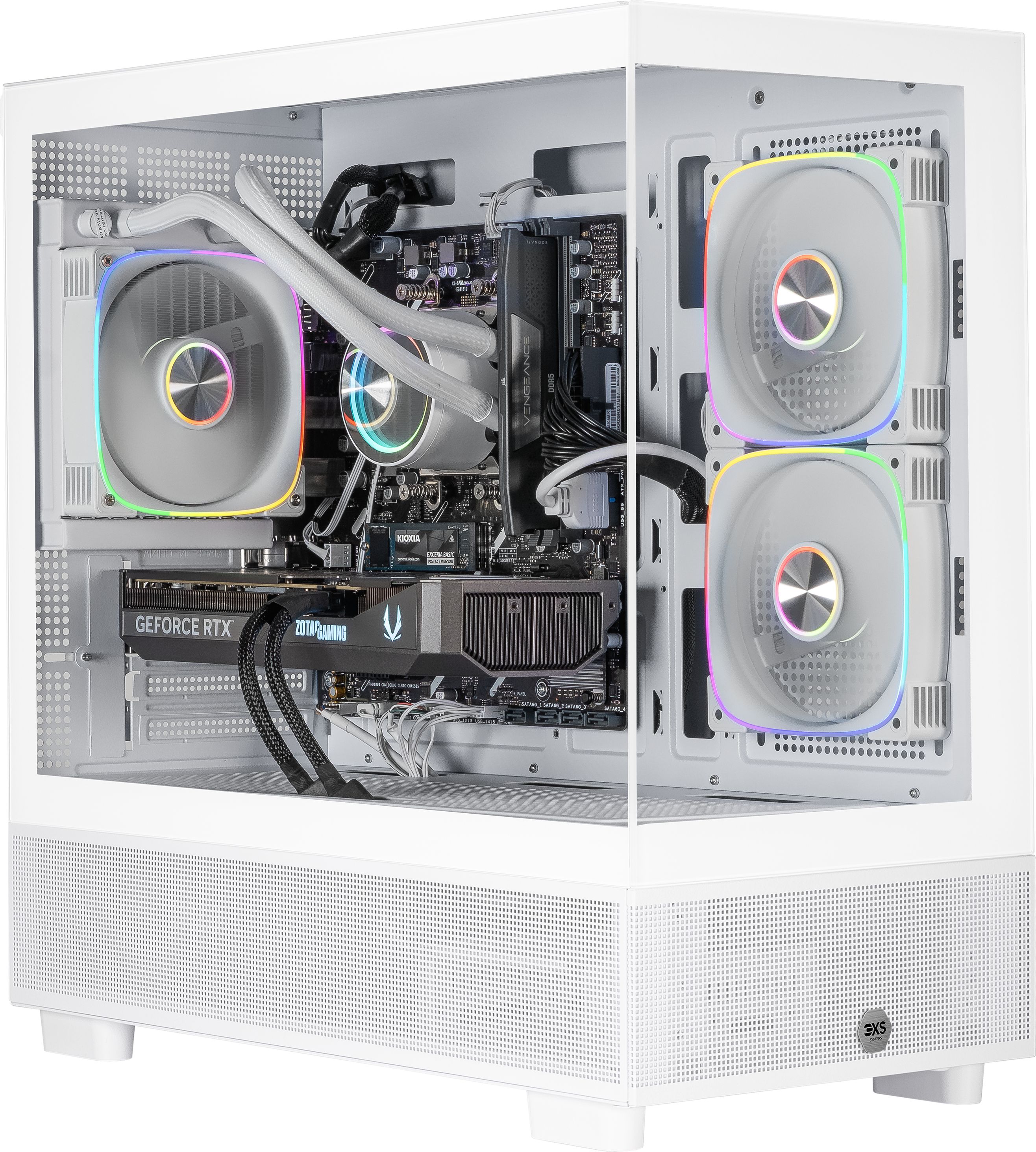 3XS Systems - Gaming PC - AMD Ryzen 7 5700X - NVIDIA GeForce RTX 5070 - 16GB RAM - 1TB SSD - White