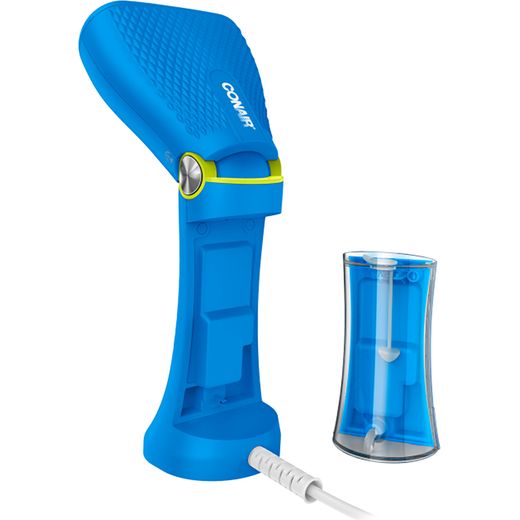 Conair ExtremeSteam® GSC24BL Handheld Garment Steamer - Blue - Back right perspective with reservoir removed