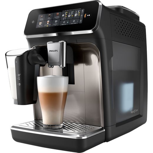 Philips EP3347/90 Bean to Cup Coffee Machine - Black / Chrome - Left perspective shot shot