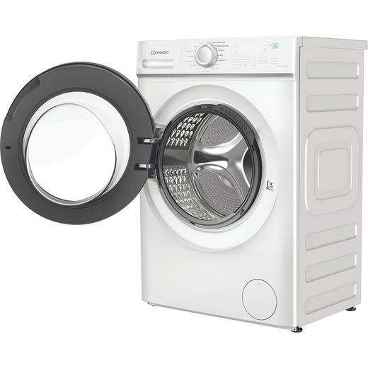 Indesit MyTime IDMA 8564 MY TIME UK 8Kg / Washer Dryer with 1400 rpm - White - left perpsective with door open shot