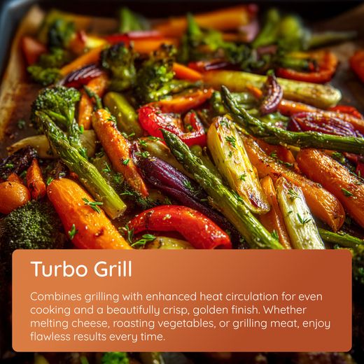 Hotpoint HO 255C X UK Built In Electric Single Oven - Stainless Steel - Annotation - Turbo grilling shot