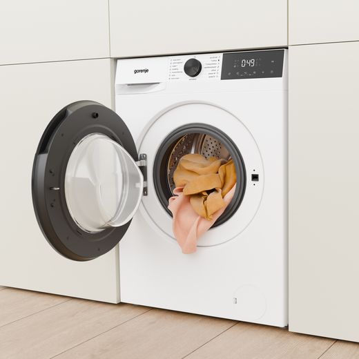 Gorenje G200 Series WG2P114A22/UK 11kg Washing Machine with 1400 rpm - White - Washing machine in room
