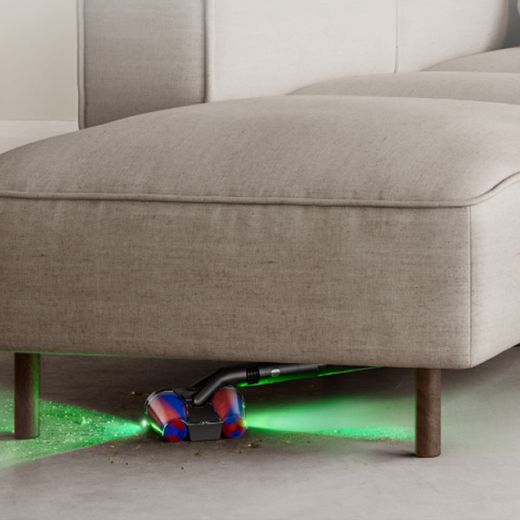 Dyson PencilVac Fluffycones Cordless Vacuum Cleaner - Black / Grey - Vacuuming under furniture