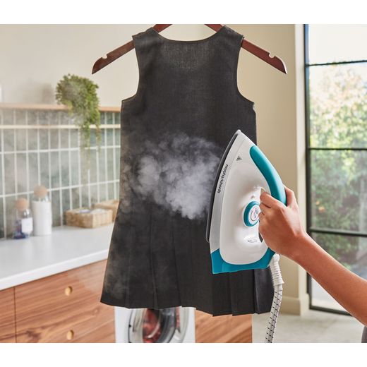 Morphy Richards Power Steam Elite With AutoClean Pressurised Steam Generator Iron - White / Green - Steaming dress