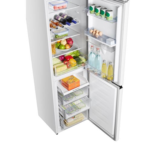 Hisense 50/50 Frost Free Fridge Freezer - White - High perspective inside shot