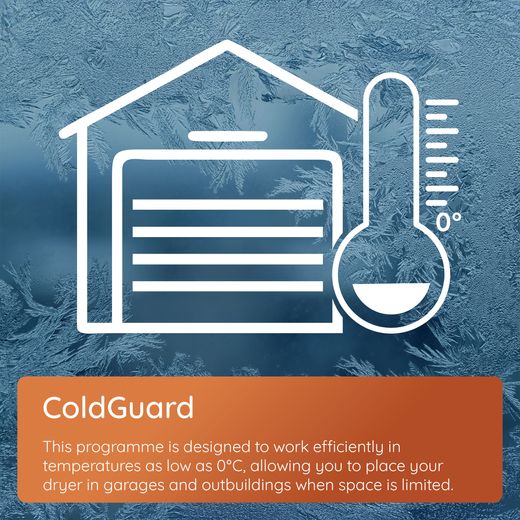 Hotpoint FabricCare C HSD 82M GG UK 8Kg Heat Pump Tumble Dryer - Graphite - Annotation - Cold_guard