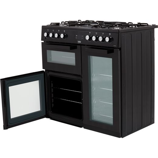 Beko 90cm Dual Fuel Range Cooker - Black