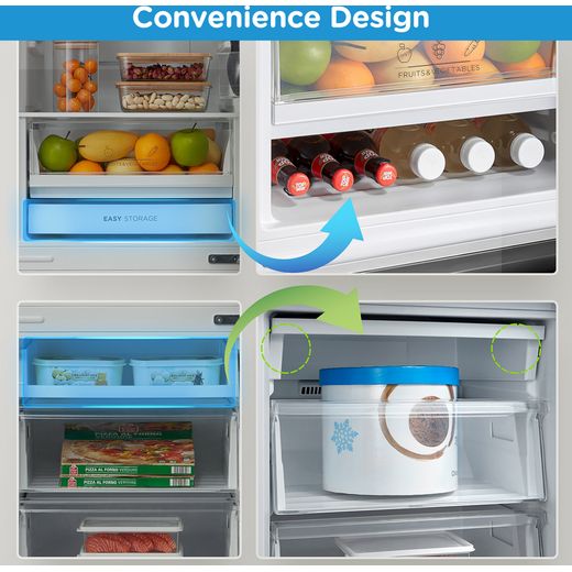 Midea 50/50 Total No Frost Fridge Freezer - White - Annotation - Design shot