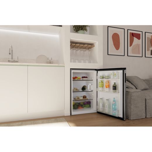 Hoover HONLQ2S58EXK 85cm High Small Fridge - Stainless Steel - Fridge in kitchen shot