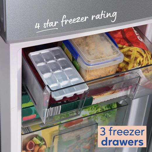 Russell Hobbs 60/40 Fridge Freezer - Silver - Annotation - 3 freezer drawers