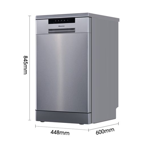 Hisense Slimline Dishwasher - Stainless Steel - Dimensions