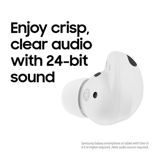 Samsung Galaxy Buds2 Pro True Wireless Noise Cancelling In-Ear Headphones - White - Annotation - 24-bit sound