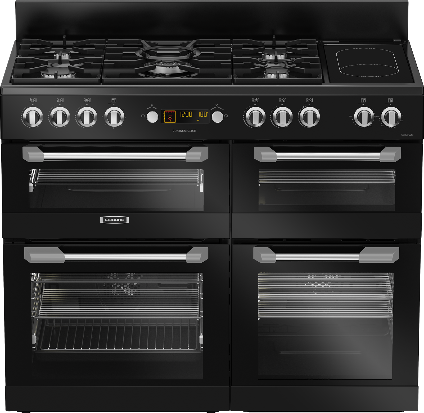 Leisure Cuisinemaster CS110F722K 110cm Dual Fuel Range Cooker - Black - A/A/A Rated, Black