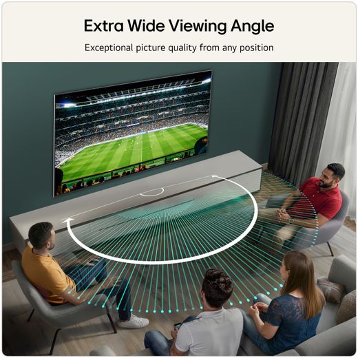 LG evo AI G6 55" 4K Ultra HD OLED Smart TV [2026] - Annotation - Extra wide viewing angle