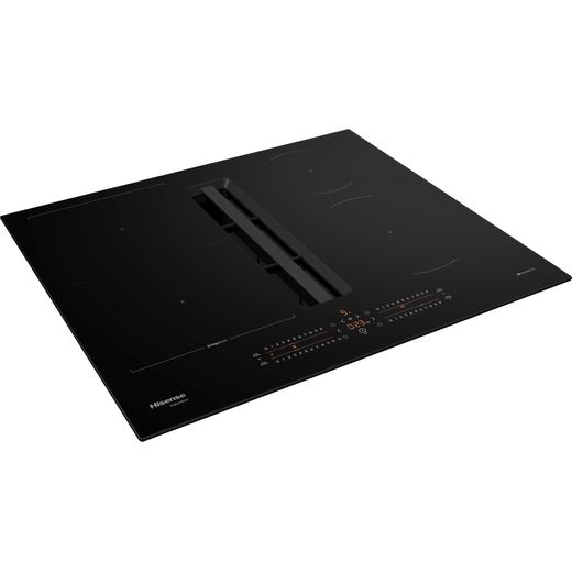 Hisense Hi6 HEH6432BSCWF 60cm Venting Induction Hob - Black - Right perspective shot