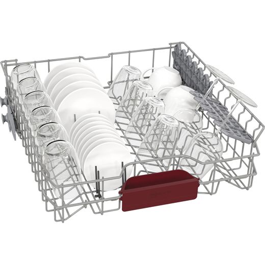 NEFF Integrated Standard Dishwasher - Silver - Left basket perpective shot