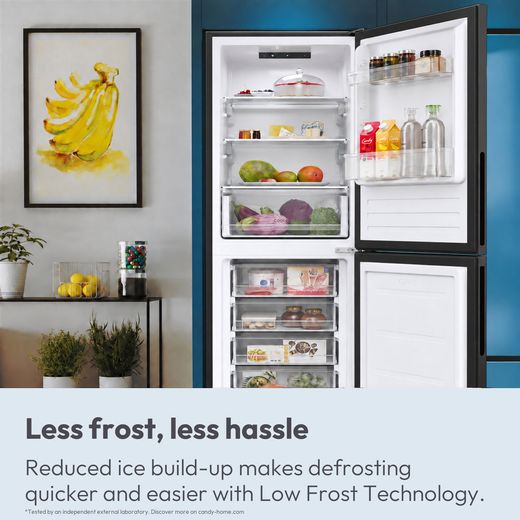 Candy CCT3L517EBK-1 176cm 50/50 Fridge Freezer - Black - annotation - low frost tech