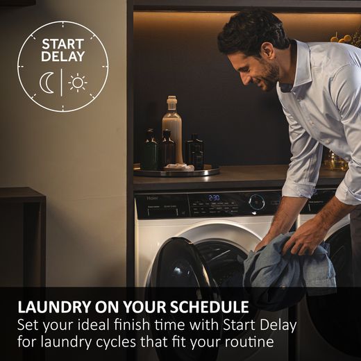 Haier X Series 5 HWD90BP14357TUUK Wifi Connected 9Kg / 5Kg Washer Dryer with 1400 rpm - White