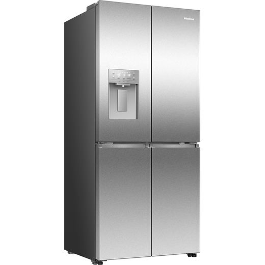 Hisense PureFlat American Fridge Freezer - Stainless Steel - Right perspective
