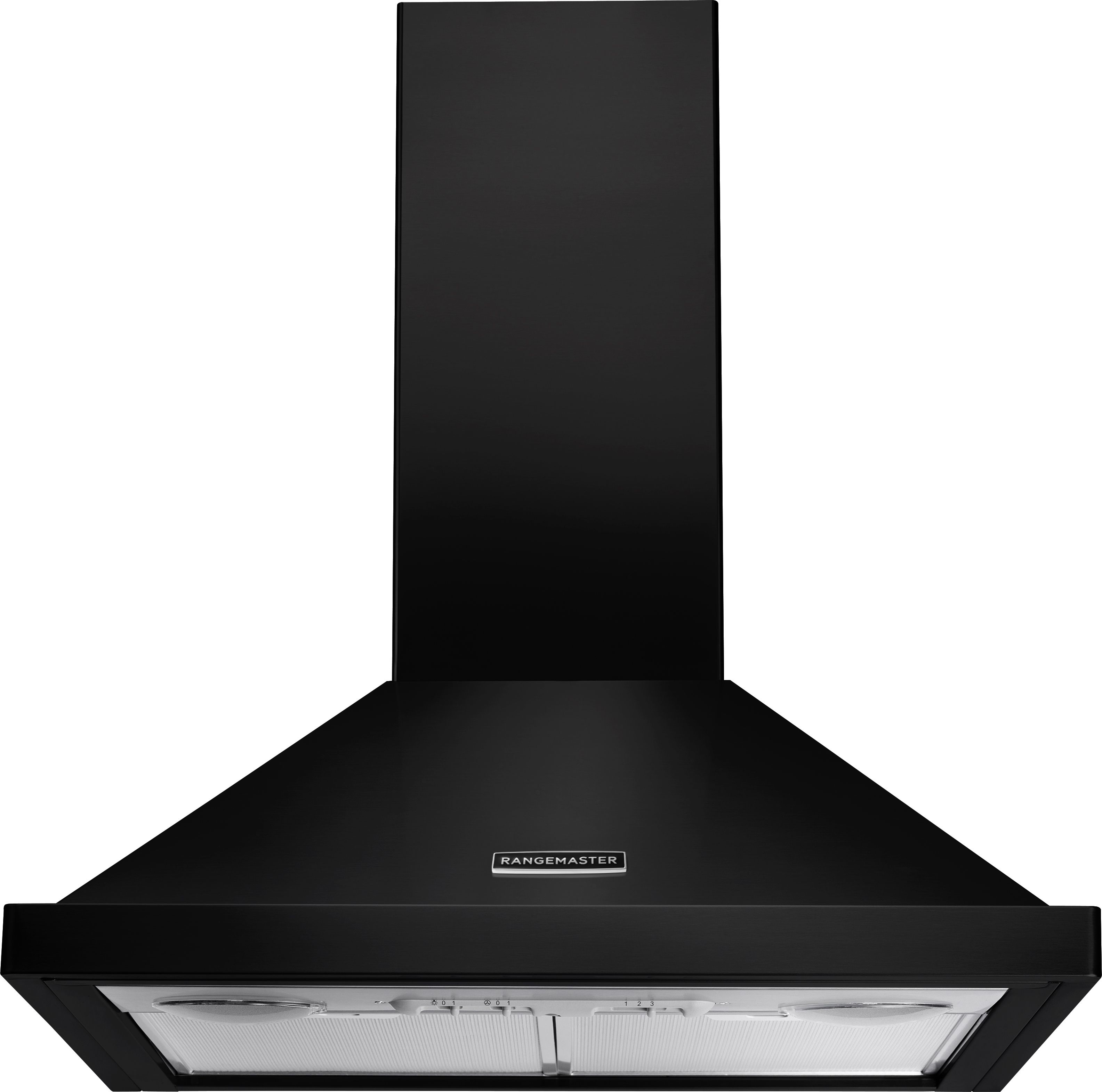 Image of Rangemaster RHDC60BL/C 60cm Chimney Cooker Hood - Black, Black