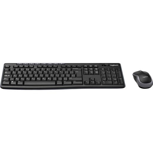 Logitech MK270 Wireless USB Keyboard with Optical Mouse - Black