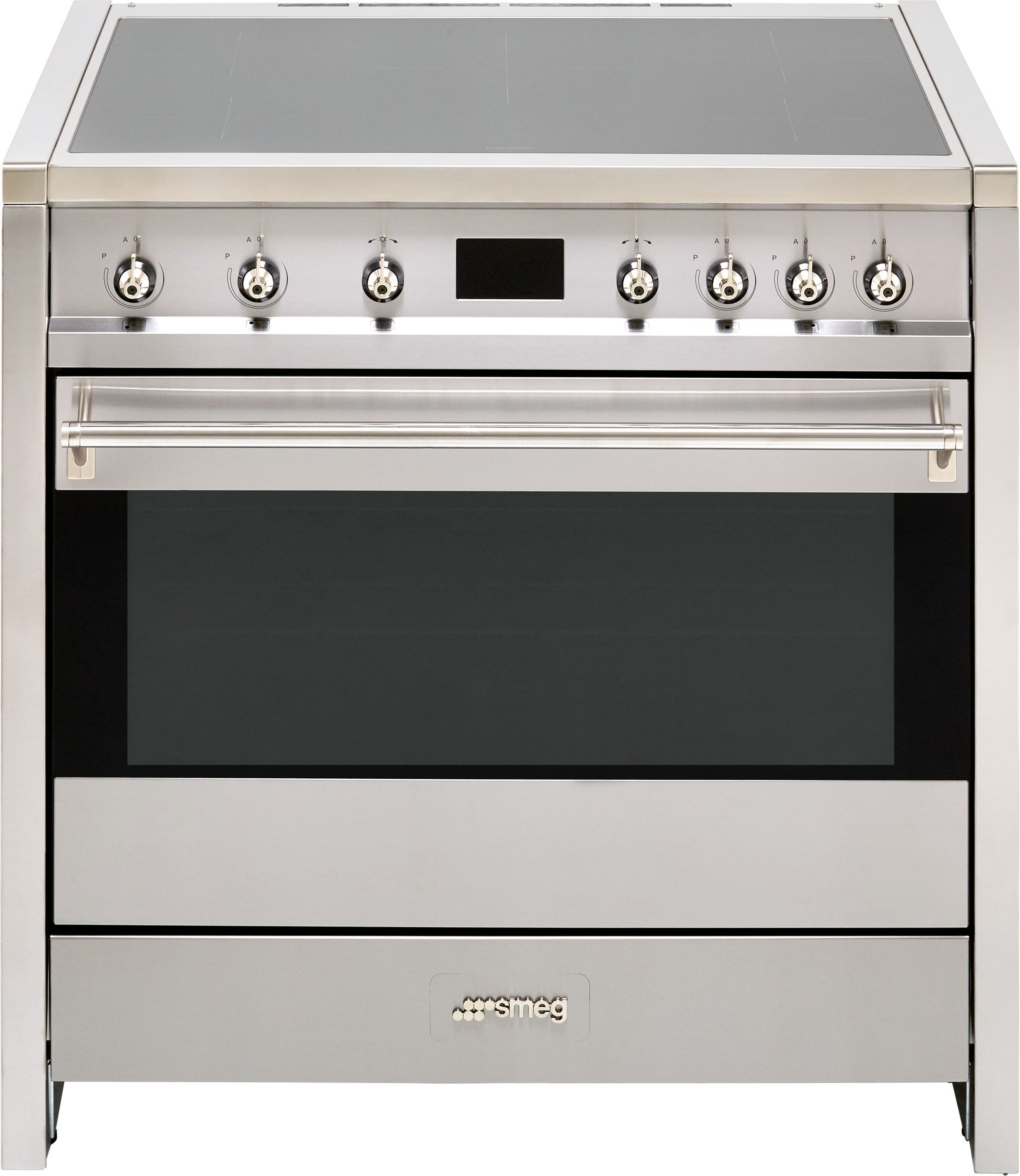 Image of Smeg Opera A1PYID-9 90cm wide Electric Range Cooker with Induction Hob and Pyrolytic Cleaning - Stainless Steel - A+ Rated, Stainless Steel