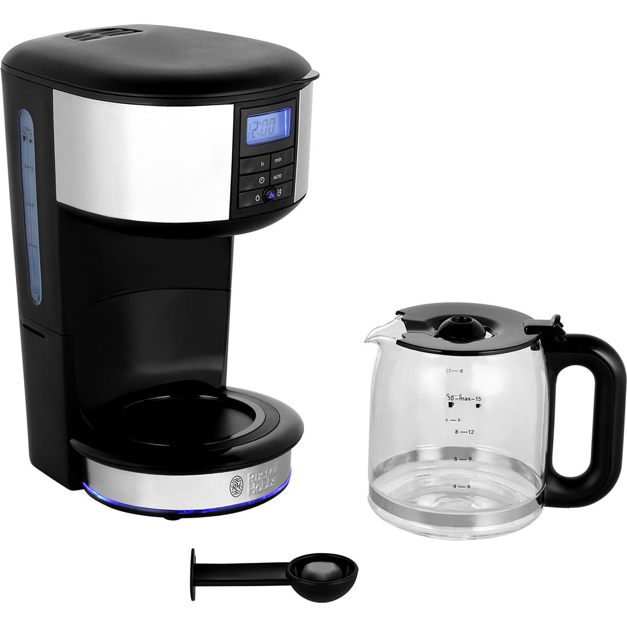 Russell Hobbs Buckingham 1.25 L Filter Coffee Machine 20680 - Black and  Silver 220 Volts NOT FOR USA