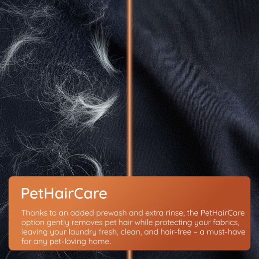 Hotpoint Fabric Care Pro HPD 9693 CARE UK 9Kg / Washer Dryer with 1400 rpm - White - Annotation - Pet hair care shot